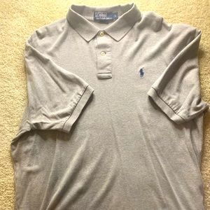 Mens Large Grey Short Sleeved Ralph Lauren Polo